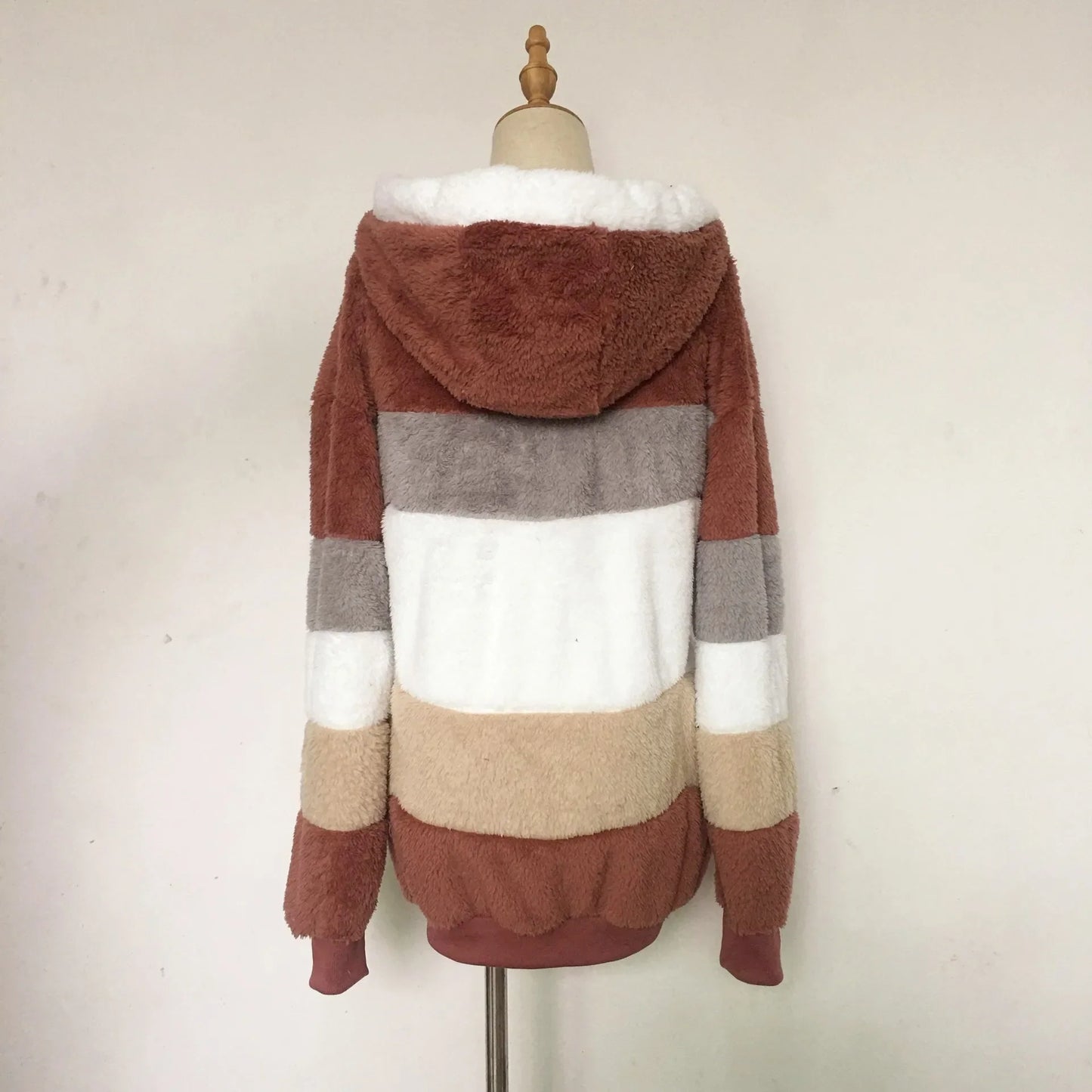 Oversized Jacket for Women – 2023 Autumn Winter Warm Plush Hooded Coat, Loose Fit Streetwear with Pockets