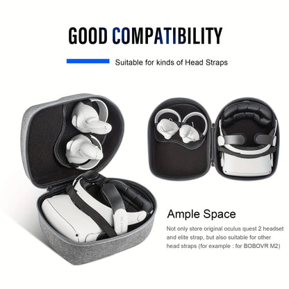 Storage Bag for Quest 2 & Meta Quest 3 VR Headsets — Protective Tote Case for Glasses & Accessories