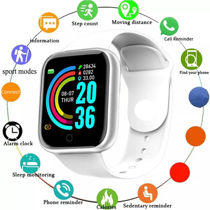 Smartwatch for Men & Women – Fitness Monitor, Message Alerts, Compatible with Xiaomi & Huawei, Perfect Birthday Gift