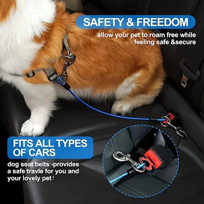 Chew-Proof Dog Car Harness – Durable & Secure Seat Belt for Small/Medium Dogs, Comfortable Pet Travel Safety Essential