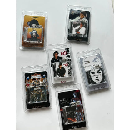 Michael Jackson Mini CD Album Keychain - NFC Acrylic Charm with High-Definition Design & Gift Packaging
