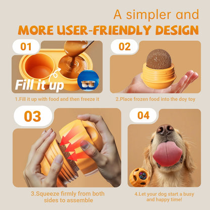 Interactive Silicone Dog Treat Mold Toy – Boredom Relief & Frozen Enrichment Chew Toy for Puppies and Dogs
