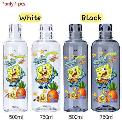 SpongeBob Graduated Water Cup - 500ml/750ml BPA-Free Plastic Bottle