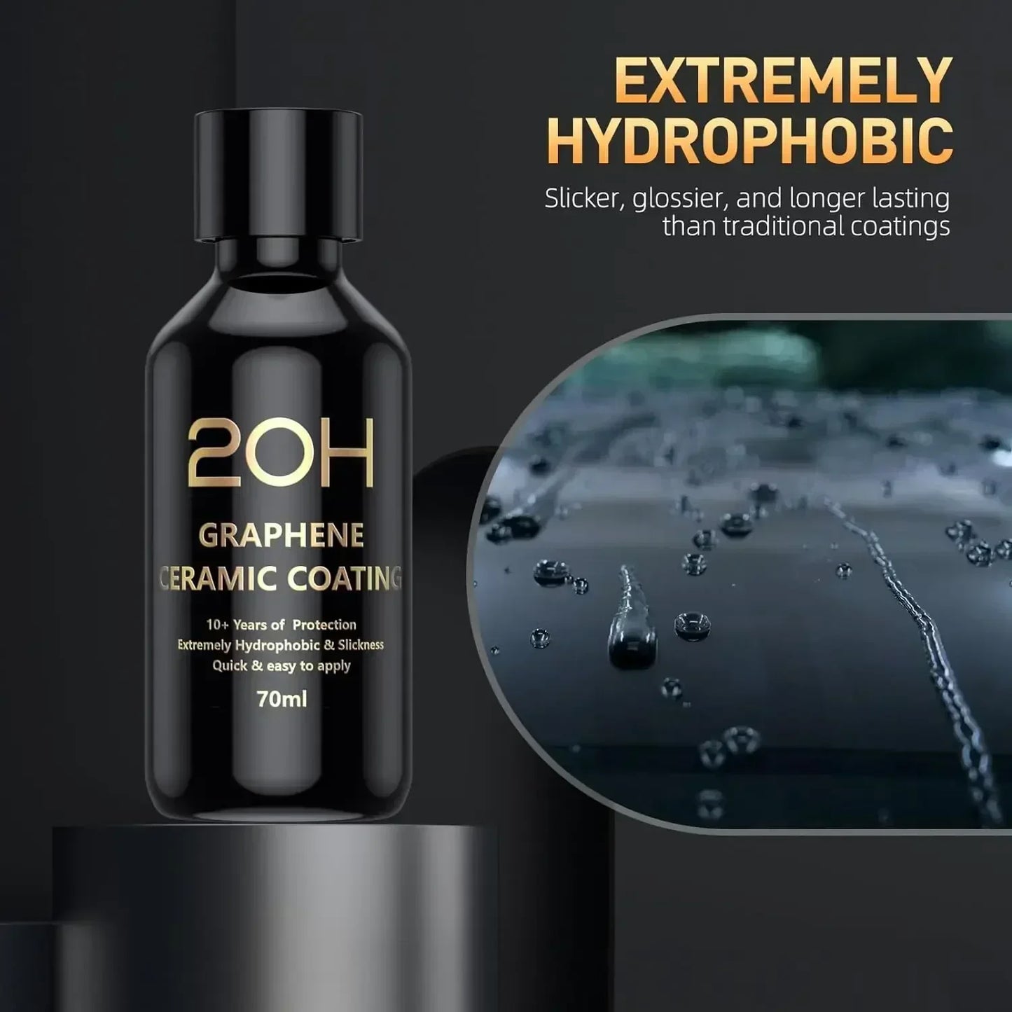 Graphene Ceramic Coating 20H/12H — Self-Healing UV Protection Car Detailing Coating for Long-Lasting Shine