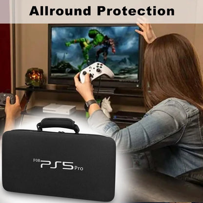 PS5 Pro Storage Bag – Portable EVA Shockproof Shoulder Bag, Anti-Drop Storage Box for Console & Accessories