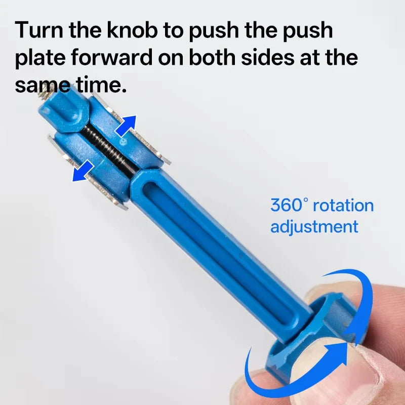 Durable Steel Bike Brake Pad Spreader Tool — 360° Rotatable Hydraulic Disc Caliper Piston Reset & Extension Tool