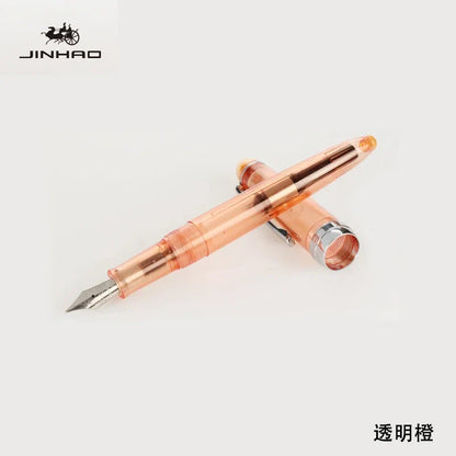 JINHAO 992 Fountain Pen 0.5mm — 12 Color Options, Silver Clip, Student Writing & Office Supplies