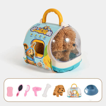 Electronic Walking Pet Dog Toy - Interactive Plush Puppy, Vibrating Automatic Moving Toy for Kids & Babies