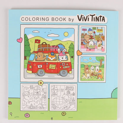 Into the Garden Coloring Book for Adults & Teens - Bold & Simple Designs with Plants, Flowers & Cute Animals