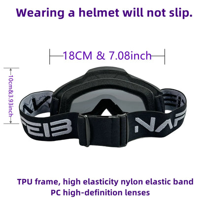 NAFEIB N17 Motorcycle Goggles – Motocross, Cycling & Off-Road Sport Glasses for MTB, ATV & Dirt Bike