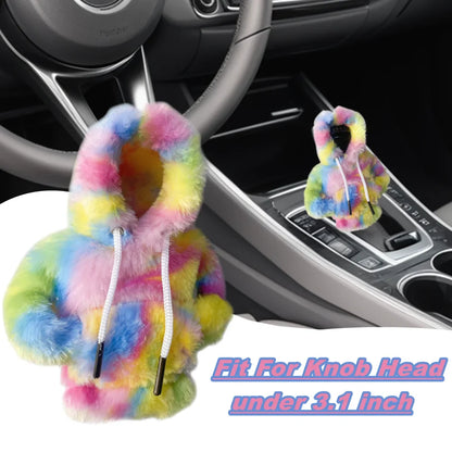 Universal Car Gear Shift Lever Cover – Sweatshirt Style Shifter Knob Hoodie for Car Decoration