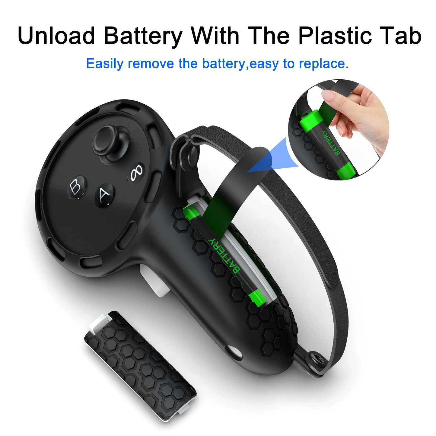 10-in-1 Soft Silicone Controller Case for Meta Quest 3/3S – Headset Grip Protector with Battery Cover, VR Accessory