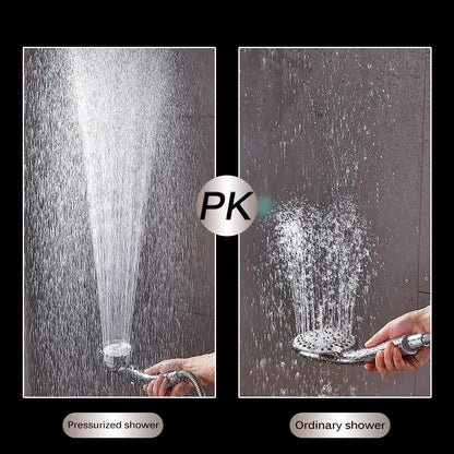 360° Rotating Handheld Shower Head – 3 Spray Modes with ON/OFF Pause Switch & Adjustable Water-Saving Design