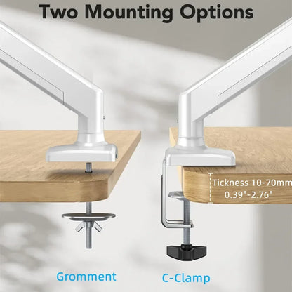 Universal Single Monitor Desk Mount – Adjustable Bracket for Screens Up to 32" and 19.8 lbs