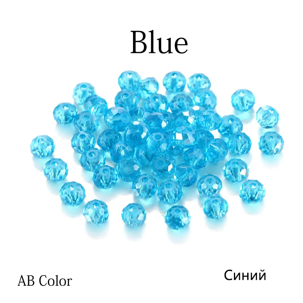 70–300pcs Czech Crystal Glass Beads Set (3–8mm) – Faceted Translucent Colorful Spacer Beads for DIY Jewelry, Bracelets & Craft Making