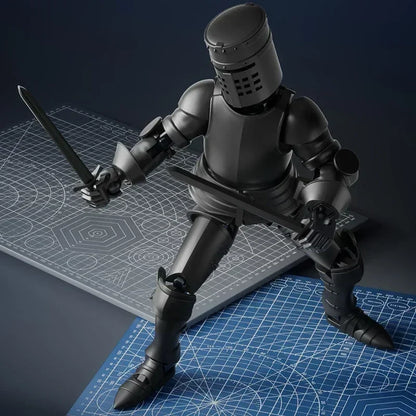 Knight Paladin Action Figure – 13-Joint Movable 3D Printed Shapeshift Robot Toy for Kids & Gifts