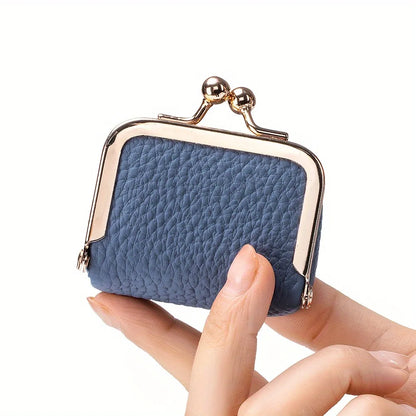 Women’s PU Leather Jewelry Organizer Box – Solid Color Ring, Necklace & Earring Storage Case with Mini Coin Purse Kiss Lock