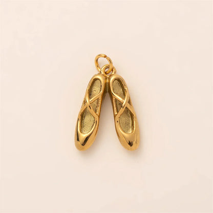Fashion Dance Boot Pendant Necklace – Gold Plated Collarbone Chain Love Charm Jewelry for Women