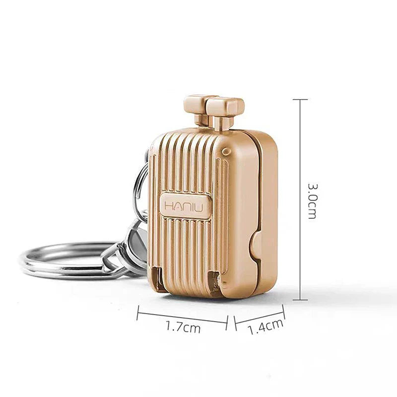 Exquisite Luggage Keychain Nail Cutter – Foldable Stainless Steel Nail Clippers, Rotary Toenail & Fingernail Manicure Trimmer