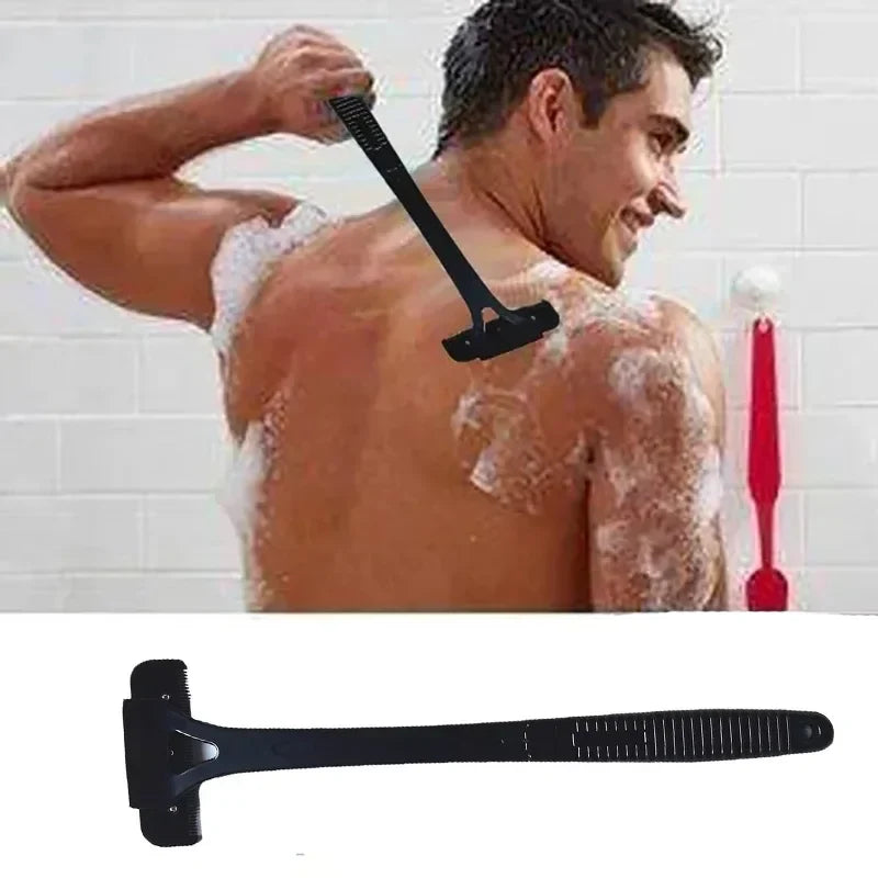 Men’s Back Shaver Razor – Safety Long Handle Foldable Hair Trimmer for Body, Legs & Back Hair Removal