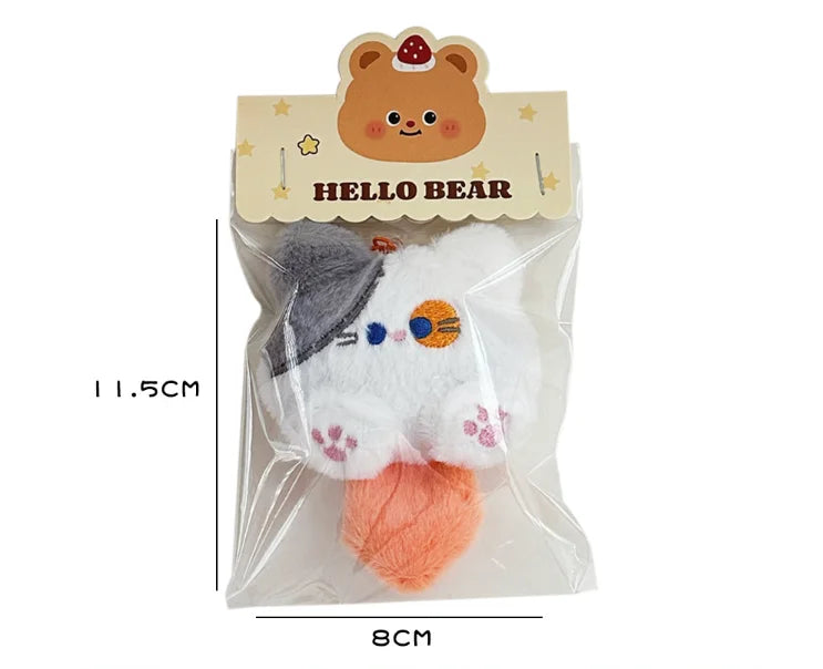 Cute Plush Cat Doll Pendant – Backpack Charm & Couple Bag Keychain Decorative Gift for Girls