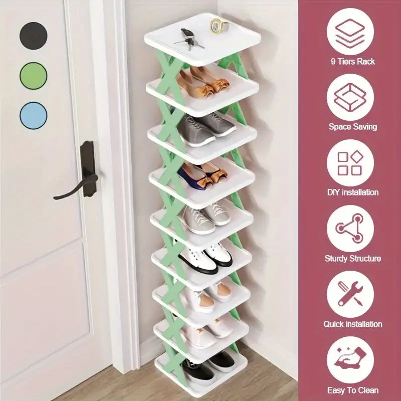 Multi-Layer Detachable Shoe Rack Storage Organizer — Space-Saving Household Shoe Shelf Cabinet