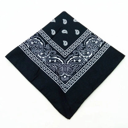 Unisex Cotton Bandana – Paisley Cowboy & Biker Headband, Wrist Wrap & Hair Scarf for Men & Women
