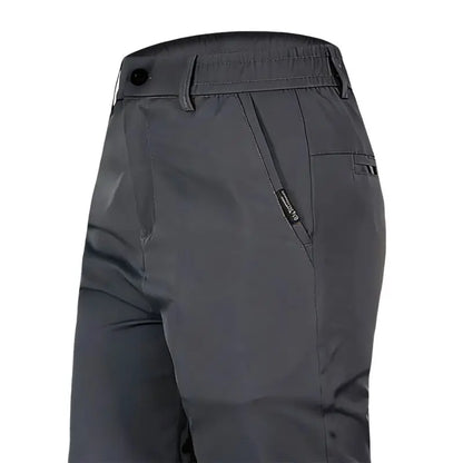 Men's Ice Silk Straight Leg Pants - Lightweight Breathable Summer Casual & Business Trousers