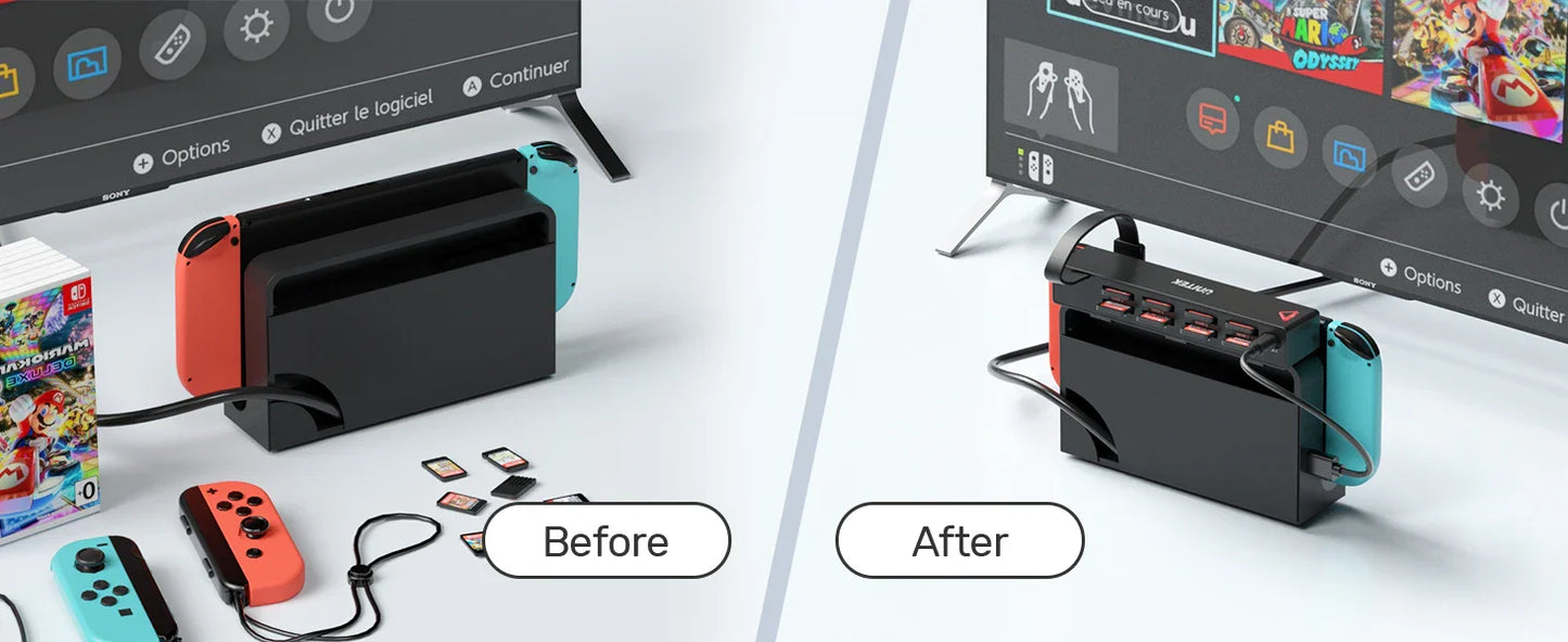 Unitek D1100A Game Card Reader for Nintendo Switch OLED — One-Button Multi-Game Switcher Adapter Accessory