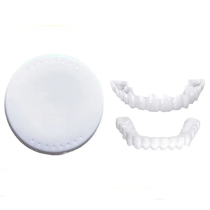 Upper & Lower Fake Teeth Covers – Comfortable Flexible Veneers for Whitening, Braces, and Fun Toy Use