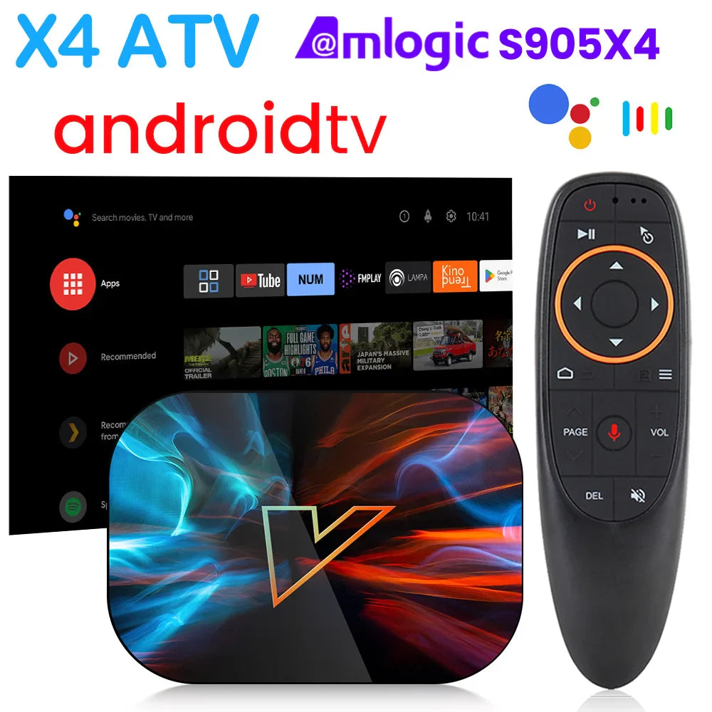 VONTAR X4 Android TV Box – Android 11.0, Amlogic S905X4, 4K, Google Voice Input, 4GB RAM, 32GB EMMC, WiFi