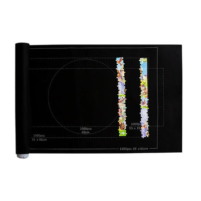 Puzzles Pad Roll-Up Felt Mat – Portable Playmat for Up to 1500-Piece Jigsaw Puzzle (Mat Only)