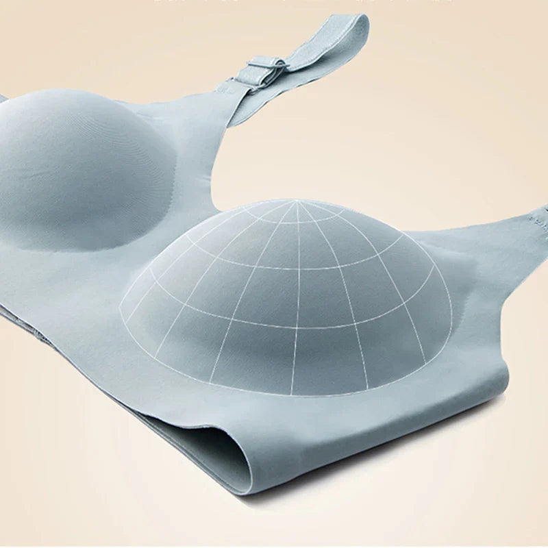 Women's Seamless Jelly Color Bras: Thin Style, Soft Breastfeeding Bra - Wireless Comfortable Underwear for Lingerie Deep V Gather