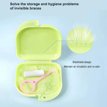 10PCS Multi-Color Retainer & Denture Case – Bracket Mouthguard Cleaner Storage Set