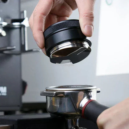 Coffee Distributor Espresso Leveler — Adjustable Palm Tamper with 3 Angled Slopes for 51/53/58mm Portafilters