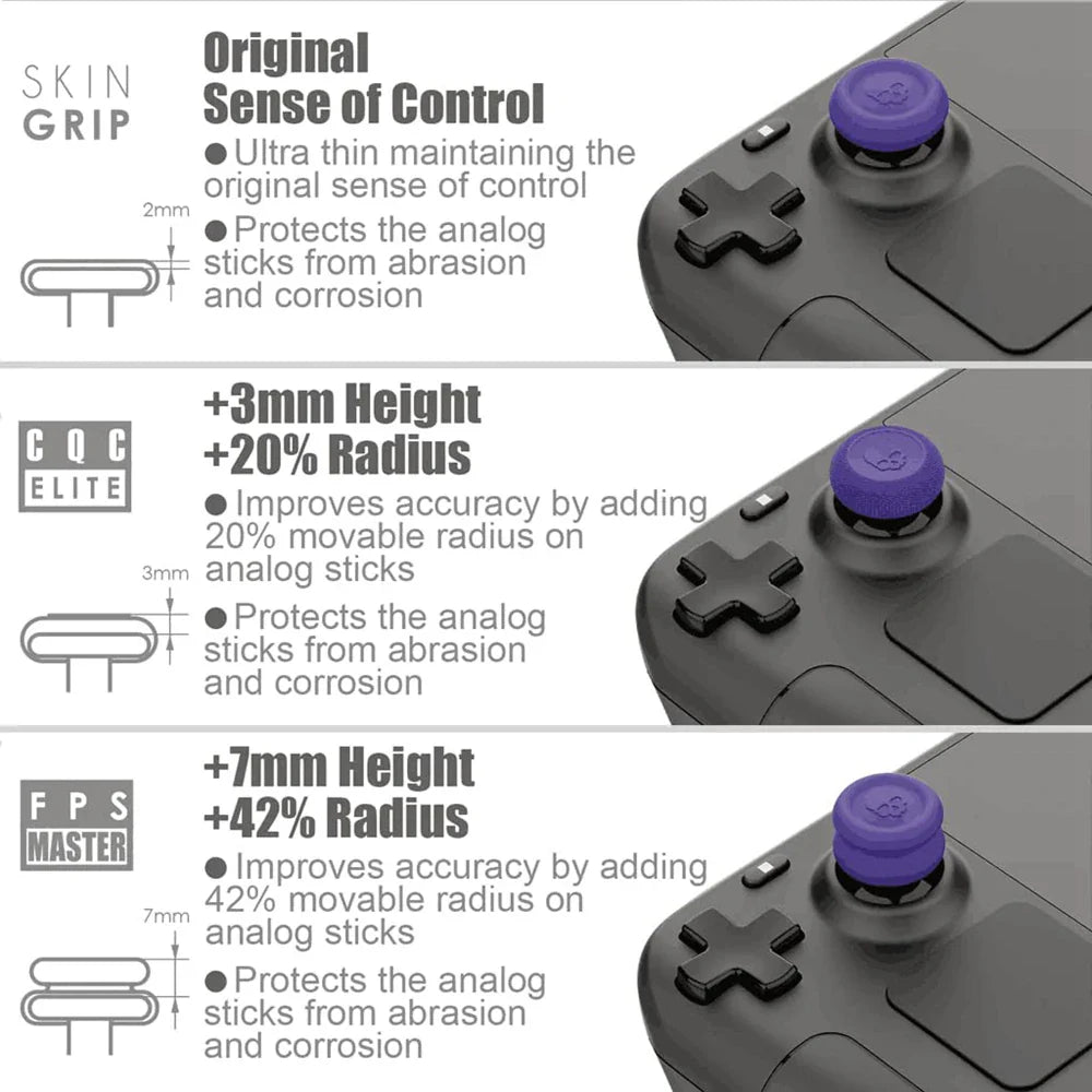Thumb Stick Cap for Steam Deck OLED & ROG Ally – FPS/TPS Joystick Grips Gaming Accessories