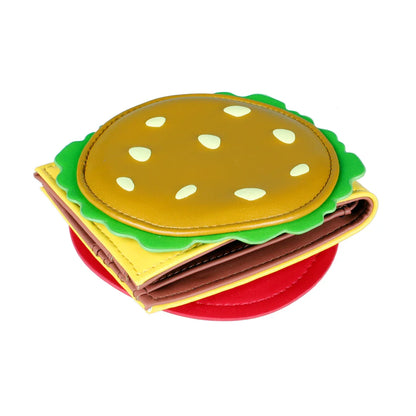 Burger-Shaped Cute Women's Wallet – Designer Men's ID Card Holder | Unique Fashion Accessory