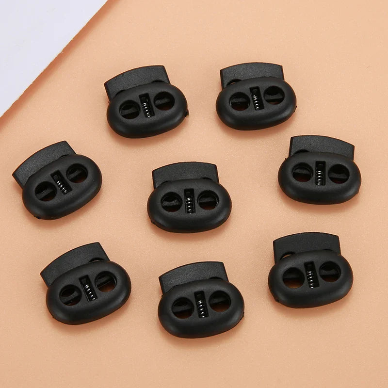 Plastic Cord Lock Stopper Toggle – Drawstring, Elastic Lanyard & Paracord Rope Clip for Bags & Garments