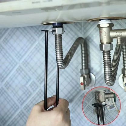 Household Plumbing Repair Tool Set – Flume Sink Wrench, Faucet Key & Hexagon Pipe Wrench (4-Claw Bathroom Tools)