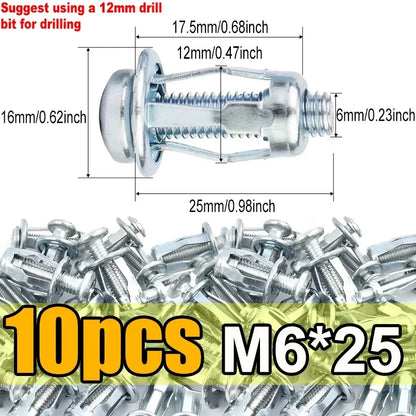 Petal Screw Jack Nuts & Expansion Plugs – Curtain Clamp, Rivet Lock Bolt, and Wall Fasteners