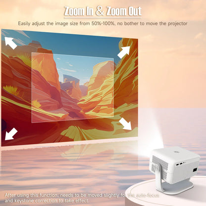 Magcubic L018 4K Android 11 Projector – 650 ANSI, Native 1080P, Auto Focus & Keystone, BT 5.2, WiFi 6, 360° Rotatable Portable Projector