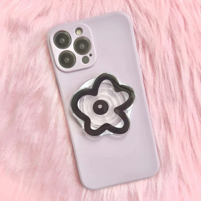 Korean Smile Flower MagSafe Magnetic Phone Grip & Stand – Universal Smart Tok Holder