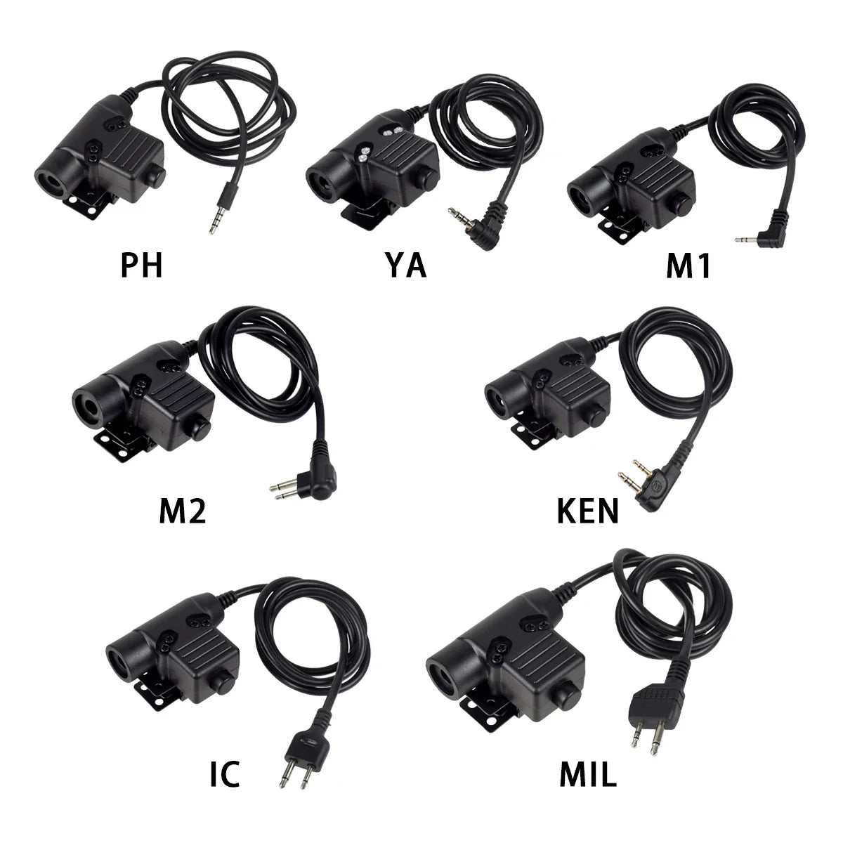 Tactical Bowman Elite II Headset – U94 PTT Communication Headphone for Kenwood & Baofeng UV-5R Radio Accessory