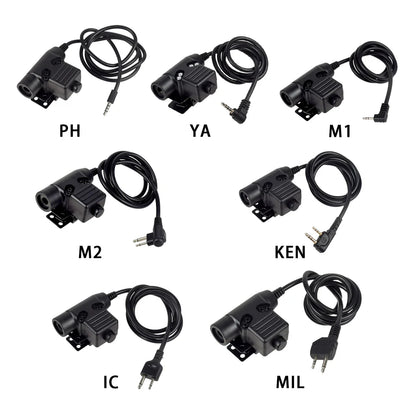 Tactical Bowman Elite II Headset – U94 PTT Communication Headphone for Kenwood & Baofeng UV-5R Radio Accessory