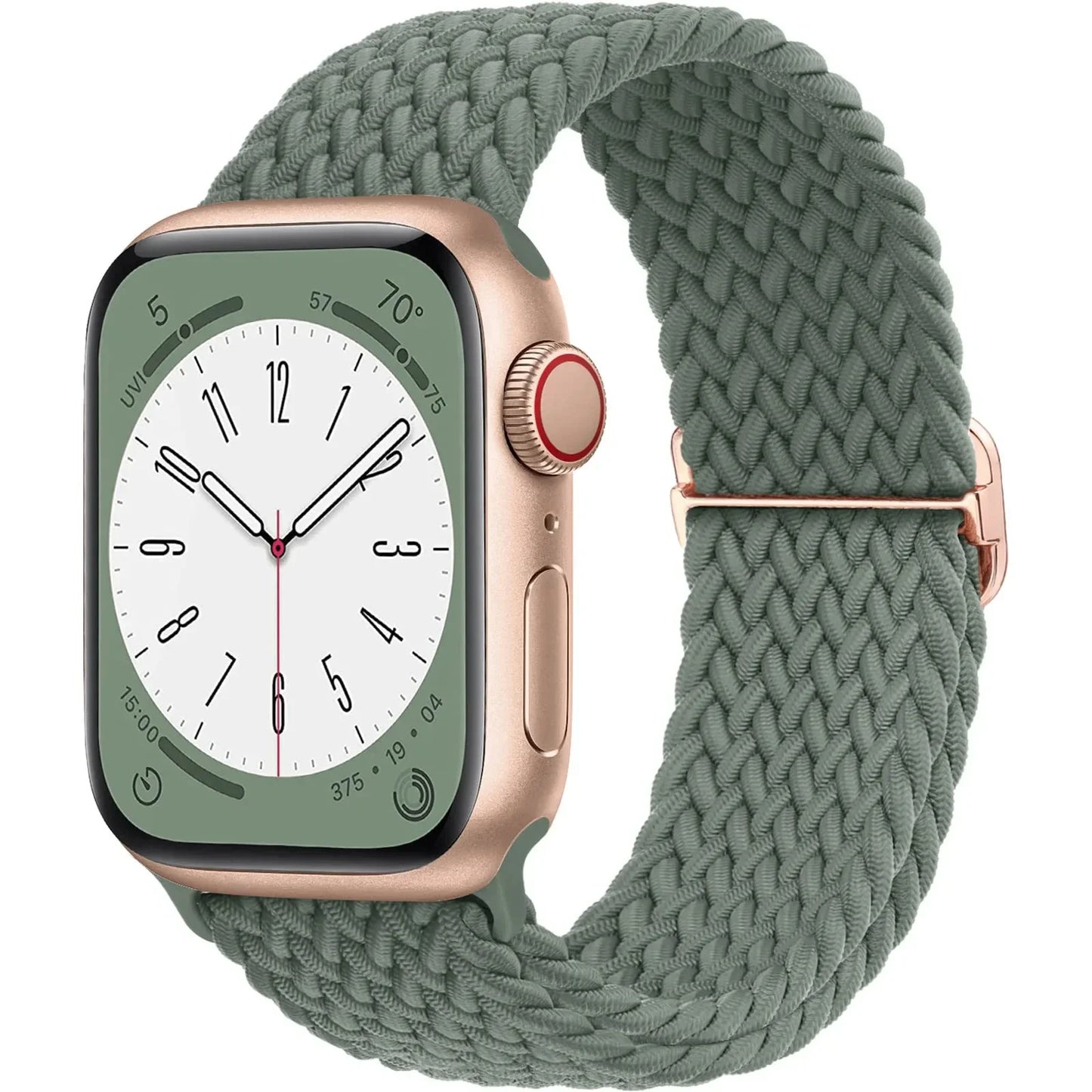 Elastic Braided Solo Loop Apple Watch Band – Adjustable Stretch Strap for Series SE, 5–11 & Ultra 3 (40mm–49mm)