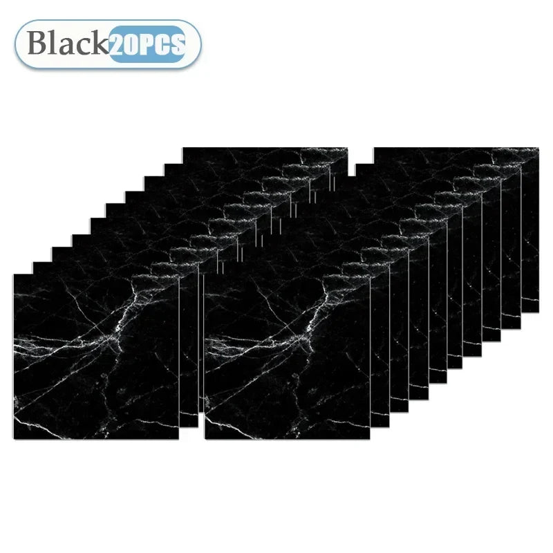 Self-Adhesive Wallpaper Tile Stickers - Waterproof 30x30cm Kitchen & Bathroom Home Decor