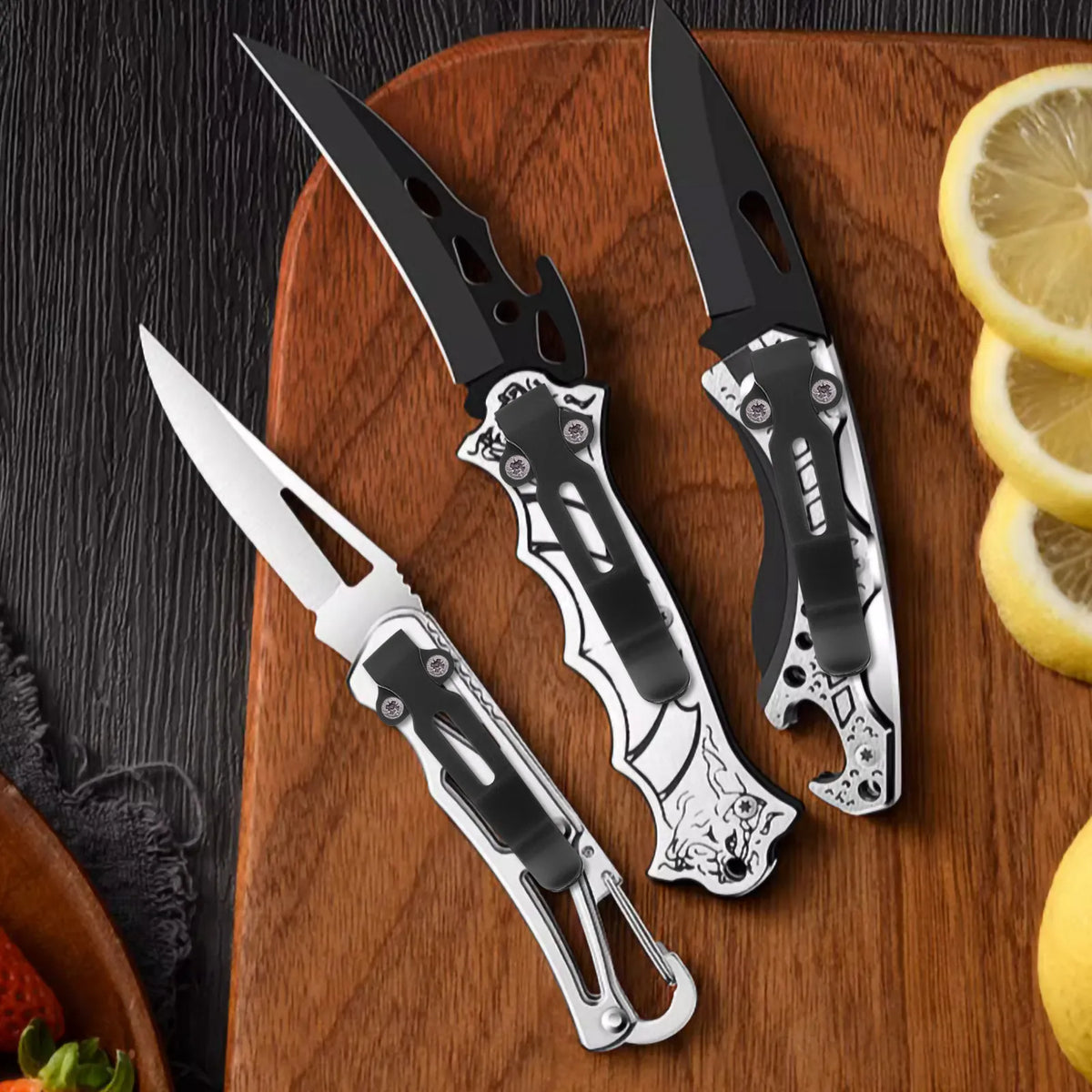 Stainless Steel Knife Back Clip - Compact Pocket Belt Clamp for Hiking, Camping & Outdoor Use