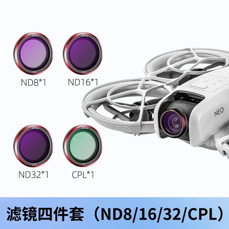 DJI Neo Lens Filter Set - Magnetic ND8 ND16 ND32 CPL UV 1/4 Black Mist Camera Filter Kit for Drone Accessories