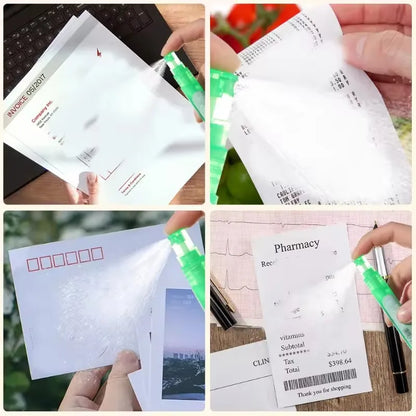 Privacy Protection Spray Pen for Thermal Paper – Portable Data Eraser & Correction Fluid for Receipts, Shipping Labels & Personal Information