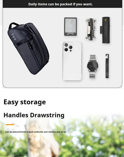 OFFBONDAGE Multifunctional Bicycle Saddlebag — Waterproof Reflective Top Tube Rack Bag, Handheld Large Capacity Adjustable Bike Bag